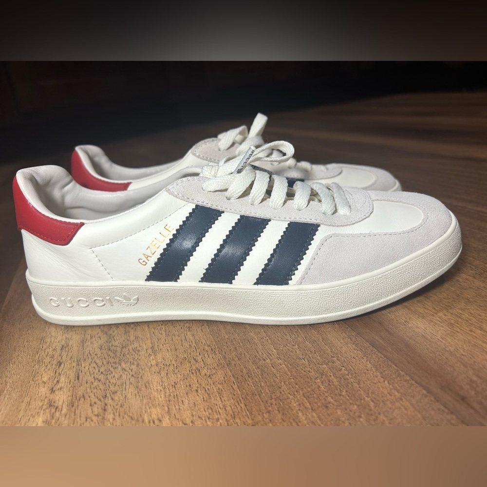 Women’s Adidas x Gucci Gazelle White Shoes - Size 7 1/2